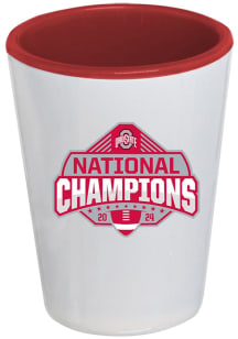 White Ohio State Buckeyes 2024 Football National Champions 2oz Inner Color Shot Glass