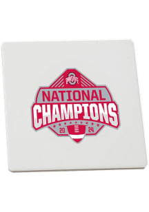 White Ohio State Buckeyes 2024 Football National Champions Coaster