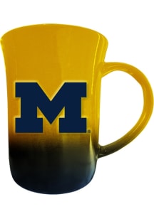 Navy Blue Michigan Wolverines 15oz 3D Ombre Ceramic Mug