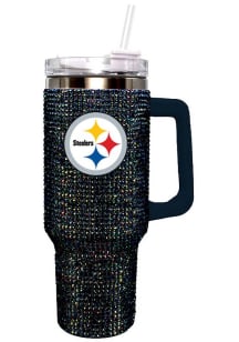 Pittsburgh Steelers Bling 40 oz Stainless Steel Tumbler - Black