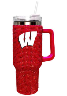 Cardinal Wisconsin Badgers Bling 40 oz Stainless Steel Tumbler