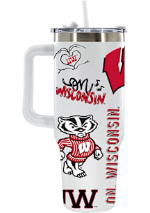 Wisconsin Badgers 40oz Loco Colossal Stainless Steel Tumbler - Cardinal