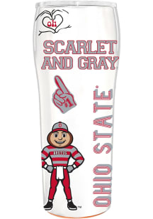 Red Ohio State Buckeyes 24oz Gripper Stainless Steel Tumbler