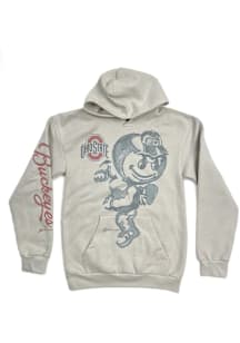 GV Art + Design Ohio State Buckeyes Mens White Brutus Art Sketch Fashion Hood