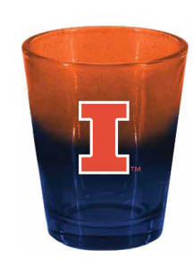 Orange Illinois Fighting Illini 2oz Ombre Shot Glass