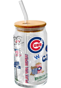 Chicago Cubs 16oz Local Glass Can Pint Glass - Blue