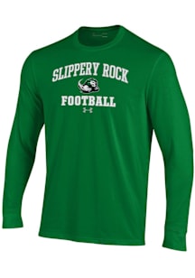 Under Armour Slippery Rock Green Football Performance Long Sleeve T Shirt