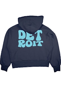 Blue 84 Detroit Womens Navy Blue Stacked Letters Qtr Zip