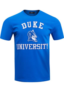 Pro Standard Duke Blue Devils Blue Stacked Logo Short Sleeve T Shirt