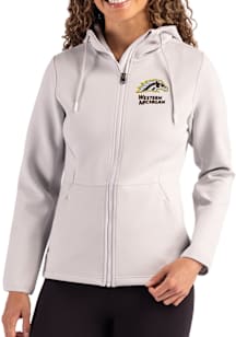 Womens Western Michigan Broncos Grey Cutter and Buck Epic Comfort Full Zip Light Weight Jacket