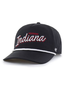 47 Black Indiana Hoosiers Fairway Hitch Adjustable Hat