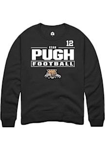 Eian Pugh Ohio Bobcats Mens Black Football NIL Stacked Box Player Crew