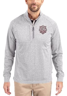 Cutter and Buck Indiana Hoosiers Mens Grey 2025 College Football National Champions Adapt Heathere..