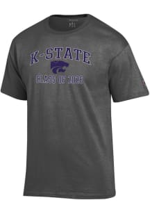 K-State Wildcats Charcoal Champion Font Class of 2026 Jersey Short Sleeve T Shirt