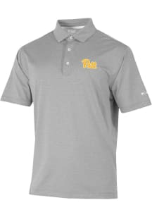 Mens Pitt Panthers Grey Columbia Sand Tee Short Sleeve Polo Shirt