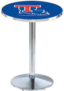 Louisiana Tech Bulldogs Chrome Round Base Pub Table