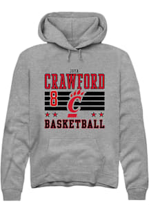 Joya Crawford Cincinnati Bearcats Mens Grey NIL Striped Player Hood