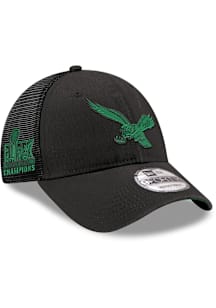 New Era Philadelphia Eagles GCP 9FORTY Trucker Adjustable Hat - Black