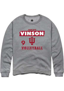 Charlotte Vinson Indiana Hoosiers Mens Grey NIL Striped Player Crew