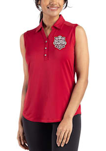 Cutter and Buck Indiana Hoosiers Womens Crimson 2025 CFP National Champions Forge Eco Polo Shirt