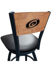 Carolina Hurricanes Vinyl Seat Maple Back Swivel Pub Stool - Black