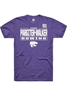 Sienna Pargiter-Walker K-State Wildcats Purple NIL Stacked Box Short Sleeve Player T Shirt