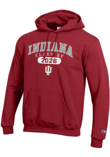 Mens Indiana Hoosiers Crimson Champion Class of 2026 Powerblend Hooded Sweatshirt