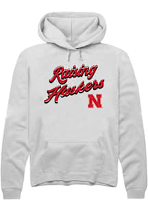 Summit Sportswear Nebraska Cornhuskers Mens White RAISING MASCOTS Long Sleeve Hoodie