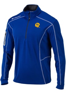 Mens Pitt Panthers Blue Columbia Vault Heat Seal Omni Wick Shotgun Qtr Zip Pullover