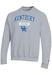 Champion Kentucky Wildcats Mens Grey Class of 2026 Powerblend Long Sleeve Crew Sweatshirt
