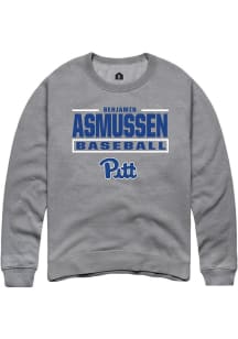 Benjamin Asmussen Rally Mens Graphite Pitt Panthers NIL Stacked Box Player Crew