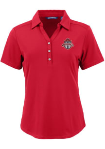 Cutter and Buck Toronto FC Womens Red Forge Eco Polo Short Sleeve Polo Shirt
