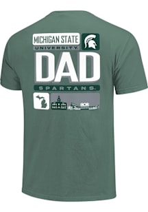 Michigan State Spartans Green Tiles Dad Short Sleeve T Shirt