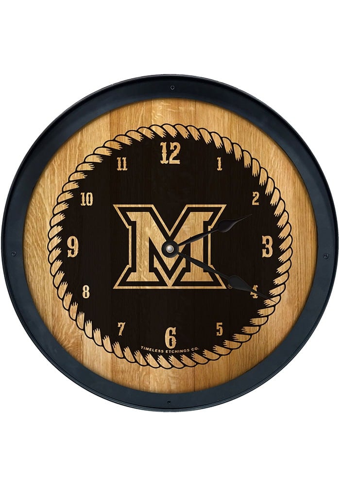 Miami RedHawks Barrelhead Wall Clock