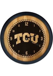 TCU Horned Frogs Barrelhead Wall Clock