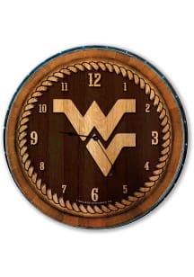 West Virginia Mountaineers Barrelhead Wall Clock