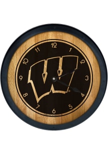 Wisconsin Badgers Barrelhead Wall Clock