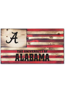 Jardine Associates Alabama Crimson Tide Wood Etched Flag Sign