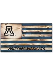 Jardine Associates Arizona Wildcats Wood Etched Flag Sign