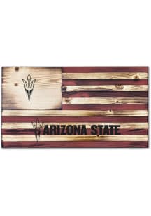 Jardine Associates Arizona State Sun Devils Wood Etched Flag Sign