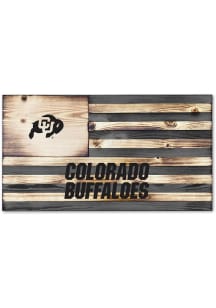 Jardine Associates Colorado Buffaloes Wood Etched Flag Sign
