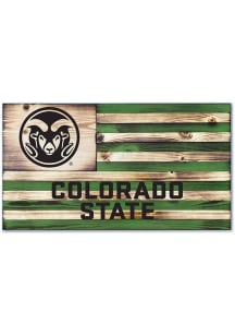 Jardine Associates Colorado State Rams Wood Etched Flag Sign