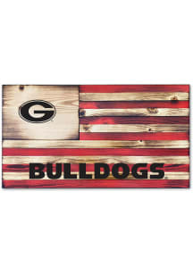 Jardine Associates Georgia Bulldogs Wood Etched Flag Sign