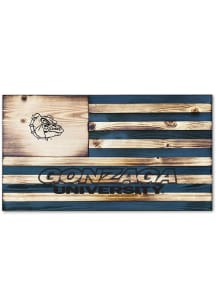 Jardine Associates Gonzaga Bulldogs Wood Etched Flag Sign