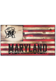Jardine Associates Maryland Terrapins Wood Etched Flag Sign