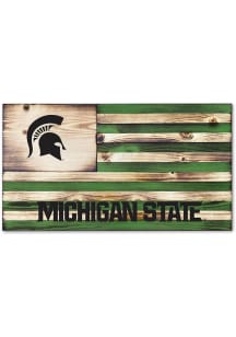 Jardine Associates Michigan State Spartans Wood Etched Flag Sign