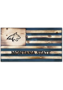 Jardine Associates Montana State Bobcats Wood Etched Flag Sign