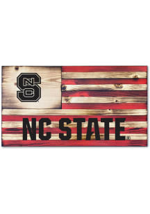 Jardine Associates NC State Wolfpack Wood Etched Flag Sign
