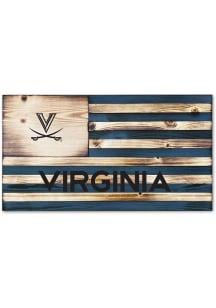 Jardine Associates Virginia Cavaliers Wood Etched Flag Sign