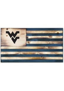 Jardine Associates West Virginia Mountaineers Wood Etched Flag Sign